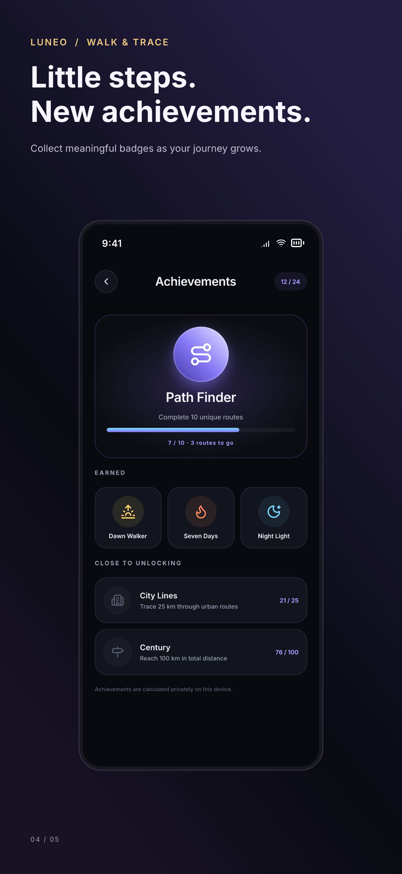 LUNEO: Walk & Trace Inside the app 4