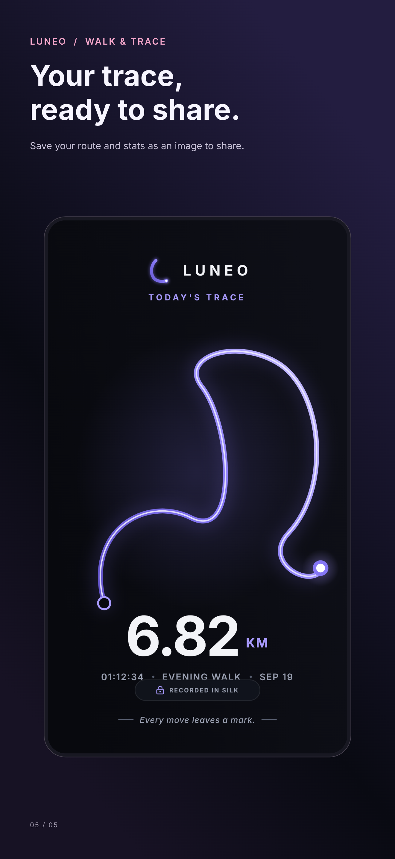 LUNEO: Walk & Trace Inside the app 5